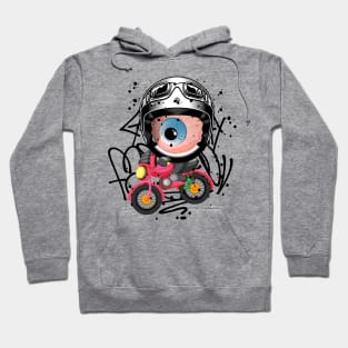 Monster Eye with Scooter Graffiti Style Hoodie